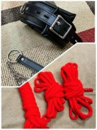 「赤ロープと首輪」イメージ